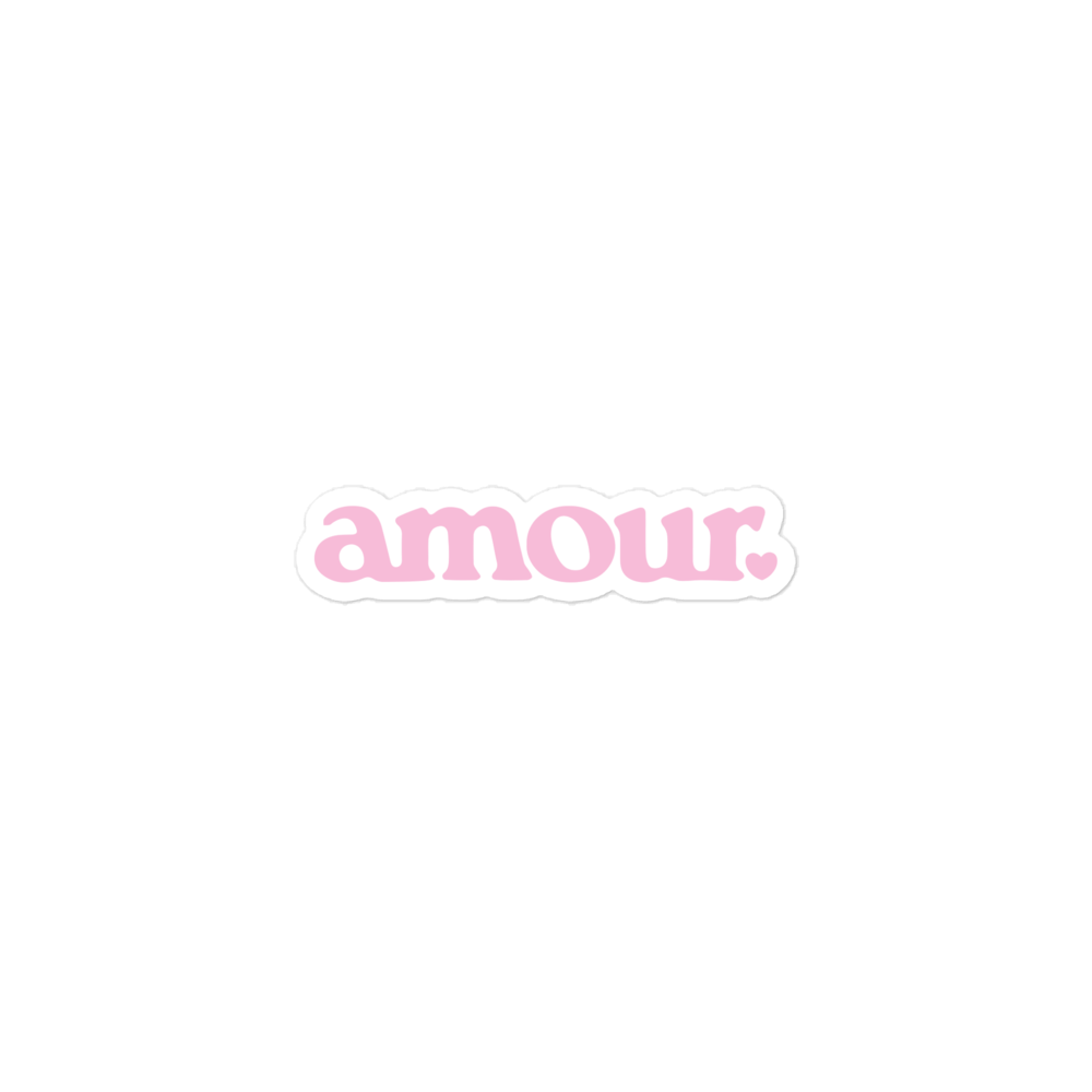 amour wordmark sticker