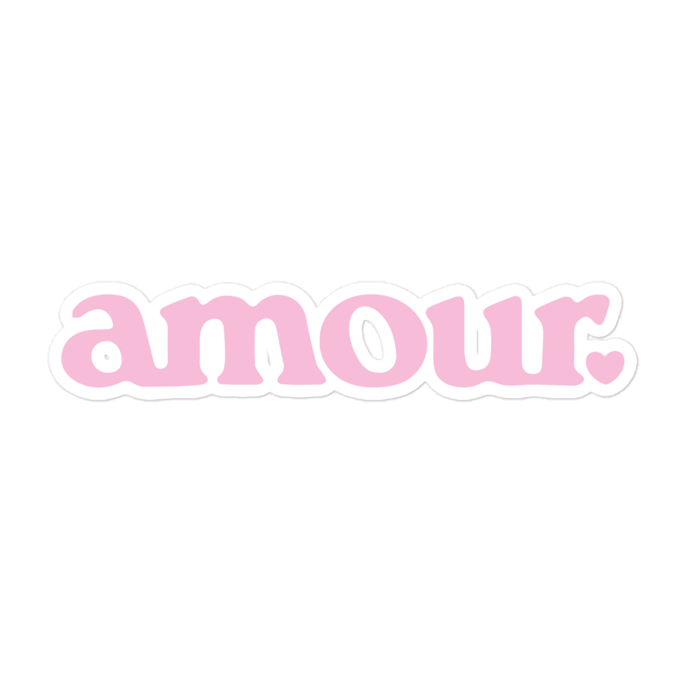 amour wordmark sticker