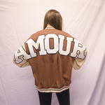 Load image into Gallery viewer, Womens Brown Amour Academy Varsity Jacket
